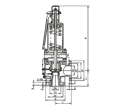 LFA48sC型磅级弹簧全启式安全阀