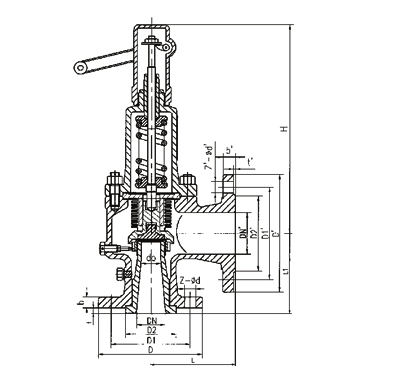 LFWA44C	型磅级波纹管平衡式弹簧安全阀